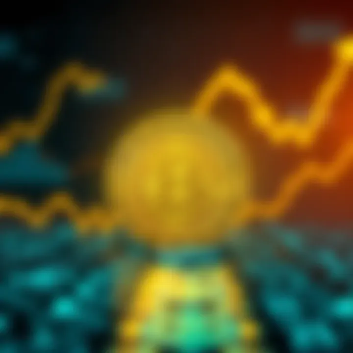 A graphic showing a digital currency symbol with a background representing financial growth, illustrating the excitement around cryptocurrency investments.
