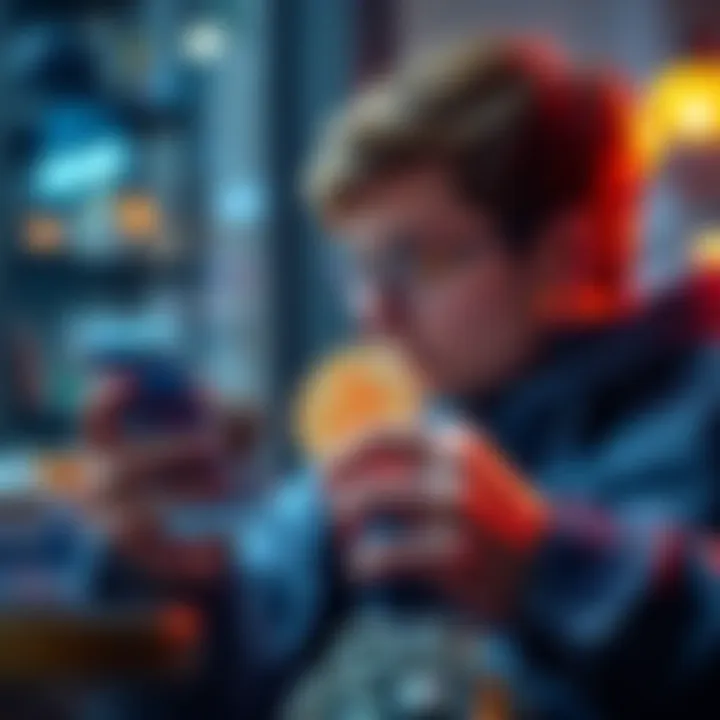 A person analyzing Bitcoin trends on a smartphone with the Revolut app open, symbolizing investment decisions in Germany.