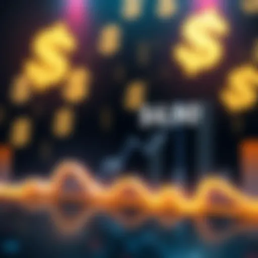 A graph showing a rising trend line representing investment growth towards $6.90, with dollar signs in the background.