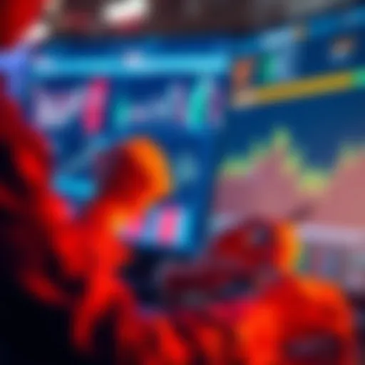 Person analyzing charts and making decisions on buying, selling, or swapping investments