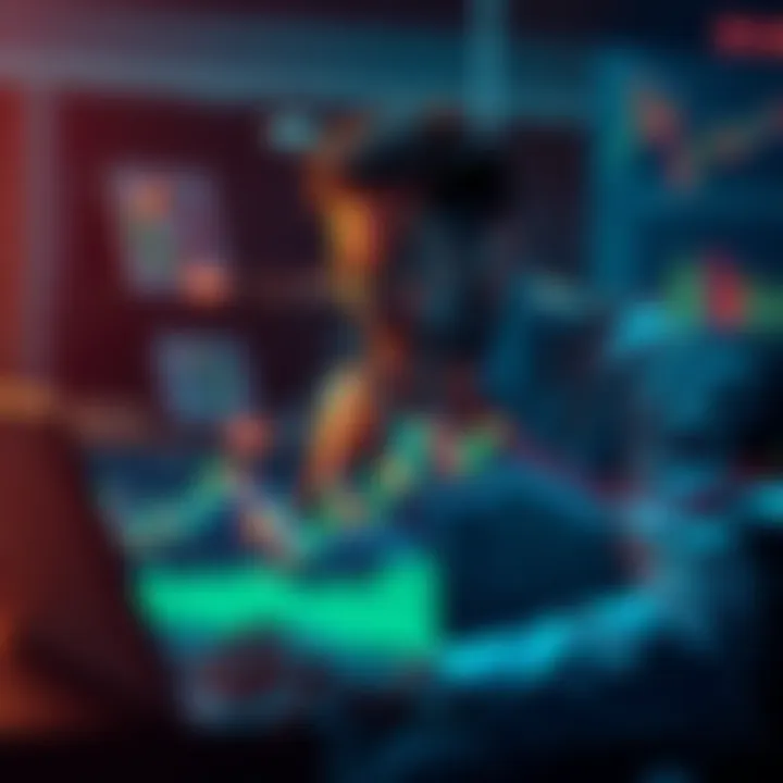 A thoughtful investor looking at Zcash graphs on a laptop, considering whether to reinvest or wait for a price dip