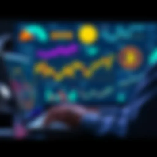 A person reviewing charts and graphs on a laptop, contemplating investment choices in various altcoins.