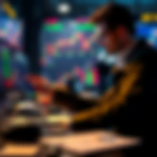 A person checking stock market charts while deciding to take profits from their investments