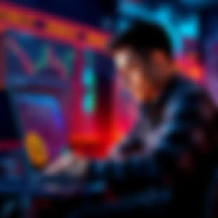 A person looking at financial graphs on a laptop, contemplating investing in Solana cryptocurrency after a market dip.