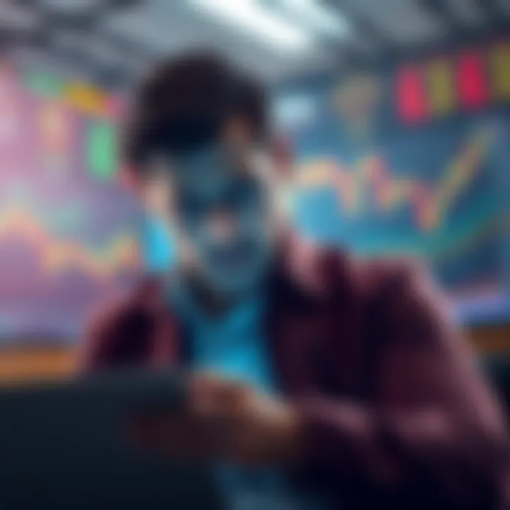 A frustrated investor looking at financial charts with a worried expression, reflecting on losses and potential recovery in altcoins.