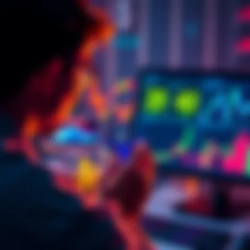 A person looking at a computer screen displaying XRP prices, symbolizing long-term investment