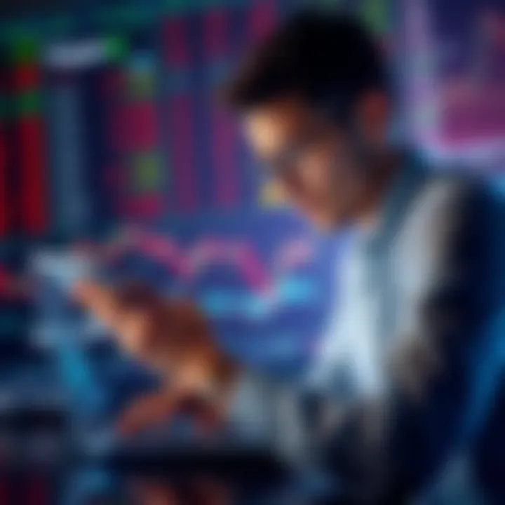 A person looking at financial charts and market data on a laptop, contemplating investment strategies after ETF news.
