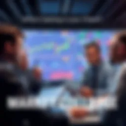 A group of investors studying market charts and graphs in an office, looking focused and engaged as they plan their next moves during a market collapse.