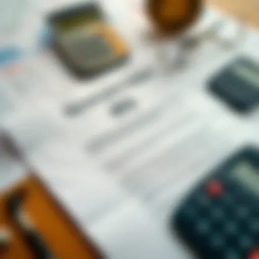 A close-up of an IRS letter regarding Bitcoin and crypto investments sitting on a table with a calculator and financial documents in the background.