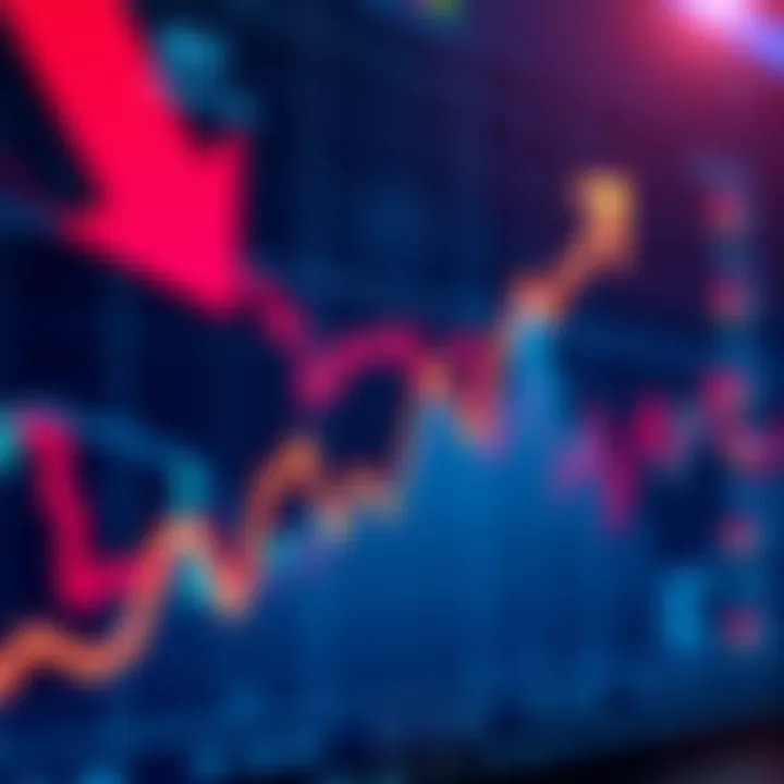A chart showing Jasmy trading trends with upward and downward arrows, representing market analysis.