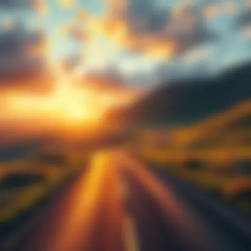 A winding road with twists and turns disappearing into the horizon, symbolizing unexpected events and surprises in life