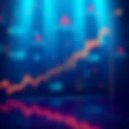 A rising cryptocurrency chart showing Kaspa's price trend with indicators for buying and waiting strategies.