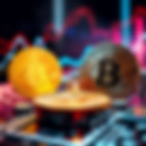 A visual representation comparing Kaspa and Bitcoin's features and technologies, highlighting speed and innovation in the crypto space.