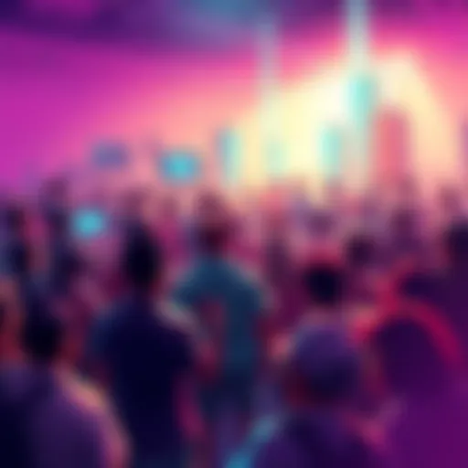 A vibrant community gathering discussing Kendu's future and crypto opportunities.