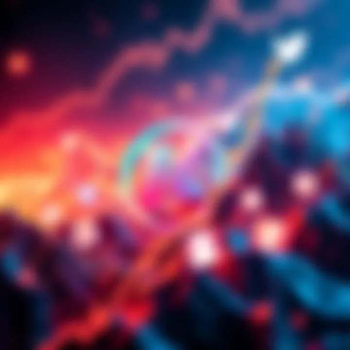 A dynamic graphic showing the Kendu logo surrounded by charts and social media icons, symbolizing its rise in the crypto market.