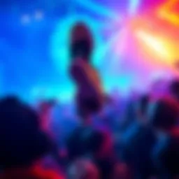 Crowd enjoying Kendu's presence at a music festival, showcasing Kendu sneakers and crypto community engagement.