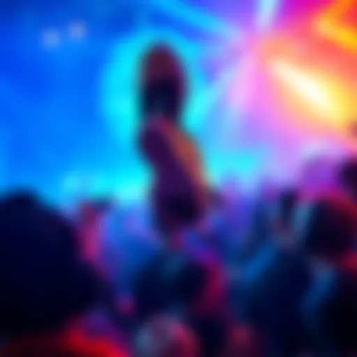 Crowd enjoying Kendu's presence at a music festival, showcasing Kendu sneakers and crypto community engagement.