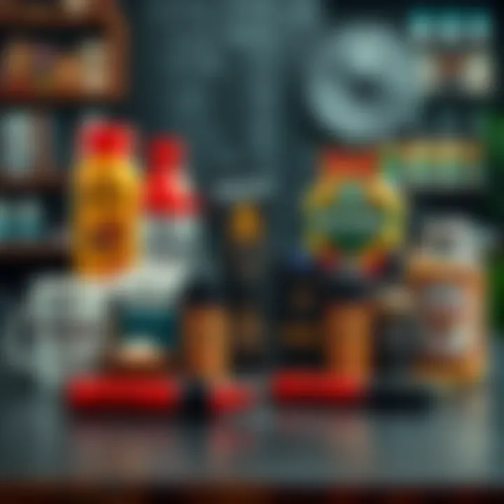 A variety of Kendu products including coffee, energy drinks, and vapes arranged on a table, showcasing their real-life initiatives for community engagement.