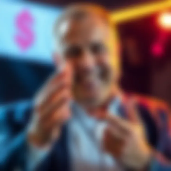 Kevin O'Leary, a businessman known as Mr. Wonderful, showing support for $HBAR cryptocurrency with a confident smile