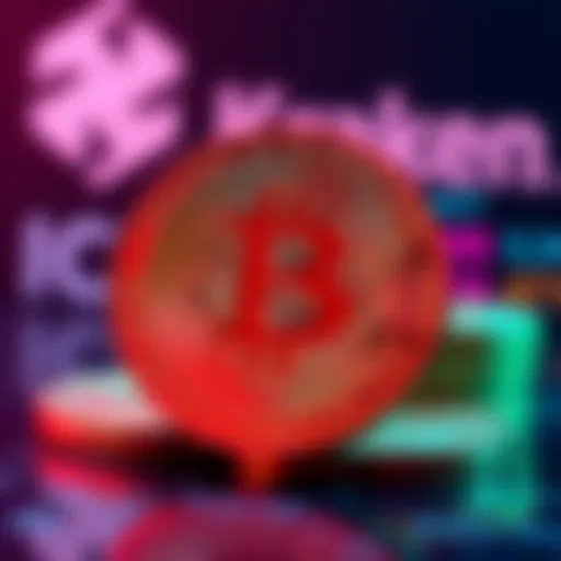 A visual representation of USDC cryptocurrency with a 5.5% APR notice and Kraken logo in the background.