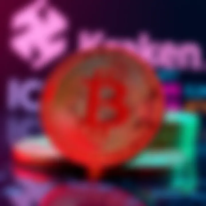 A visual representation of USDC cryptocurrency with a 5.5% APR notice and Kraken logo in the background.
