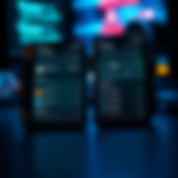 A side-by-side comparison of the Kraken and Kraken Pro apps on a smartphone screen, highlighting their features and investment options.