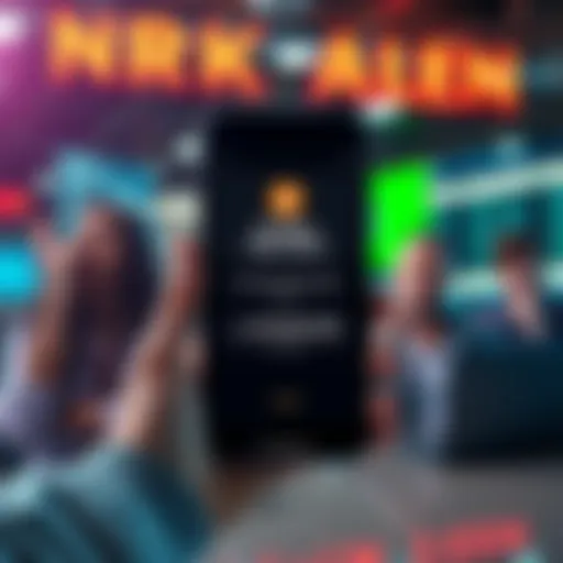 A smartphone screen shows a notification from the Kraken app claiming Bitcoin price hit $80,000, with confused trader reactions in the background.