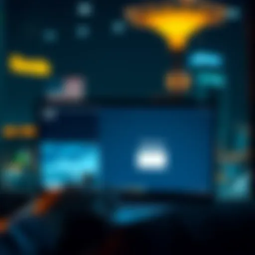 A person frustrated with a laptop showing Kucoin login error while traveling in the USA
