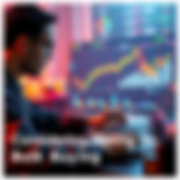 A person analyzing cryptocurrency charts on a laptop, contemplating a bulk purchase on a trading platform.