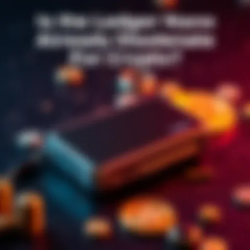A close-up view of a Ledger Nano S cryptocurrency wallet, highlighting its sleek design and small screen, set against a dark background with digital currency icons.