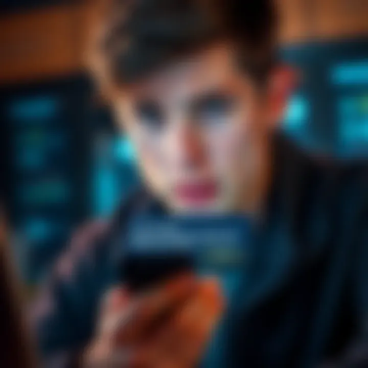 A tech-savvy individual looks distressed while viewing a firmware update notification on their Ledger Nano X device, showcasing the tension between user experience and security measures.