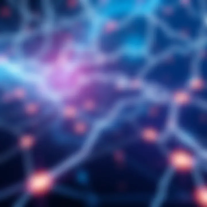 An illustration showing small transactions flowing through a digital network, representing micropayments using Lightning technology.