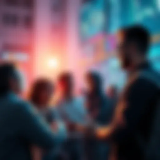 People engaging in a conversation about trading strategies for Litecoin markets