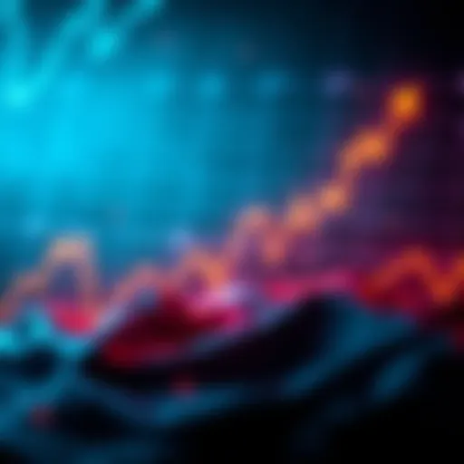 A chart showing Litecoin price fluctuations with upward and downward trends, symbolizing market changes.