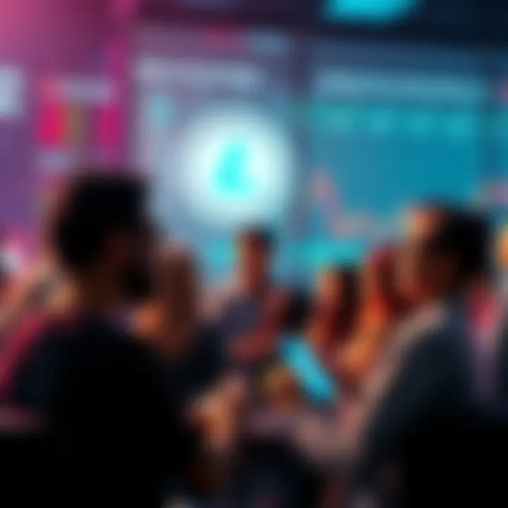 People engaging in a discussion about Litecoin trading strategies and market trends