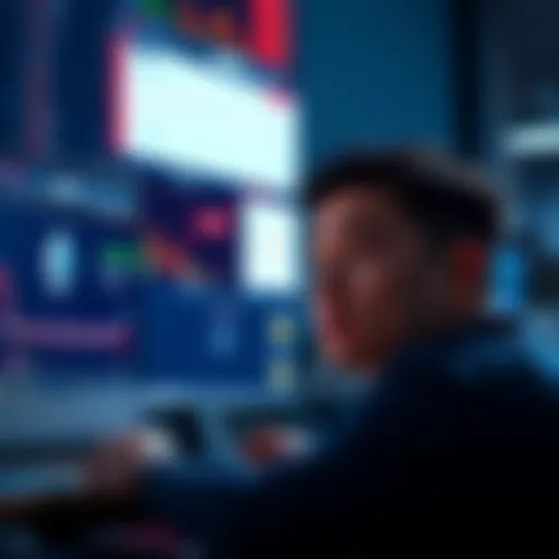 A person looking confused at a computer screen displaying low balances on financial platforms, with visible cryptocurrency icons like Ethereum