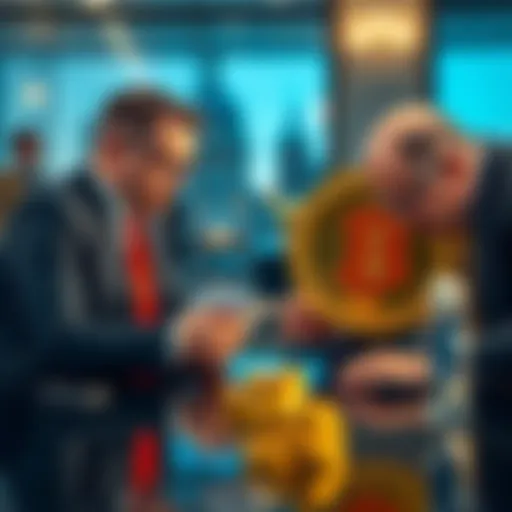 Luxembourg's finance officials discussing Bitcoin investment in a formal setting