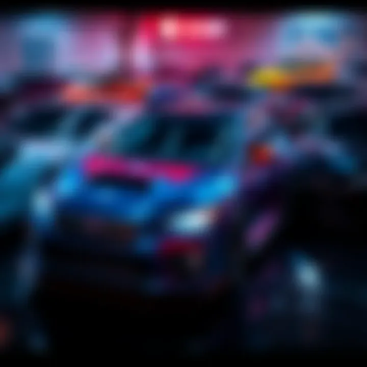 A collection of luxury cars including a Subaru WRX, showcasing the ultimate ride for crypto millionaires if XRP hits $100