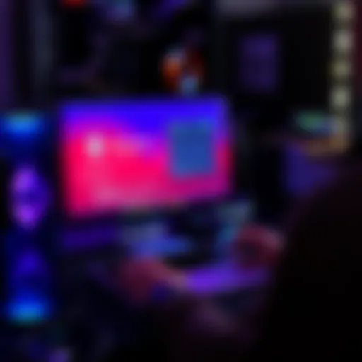 A person using an Apple Mac M2 to mine Ethereum Classic with software displayed on the screen