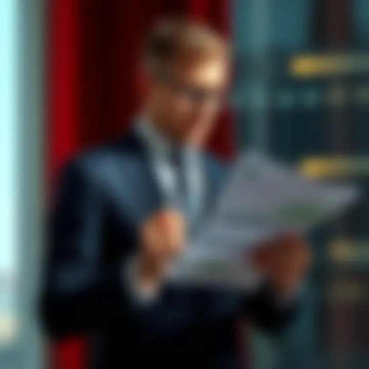 A businessman in a suit reviewing financial documents, symbolizing the impact of individual choices on collective wealth.
