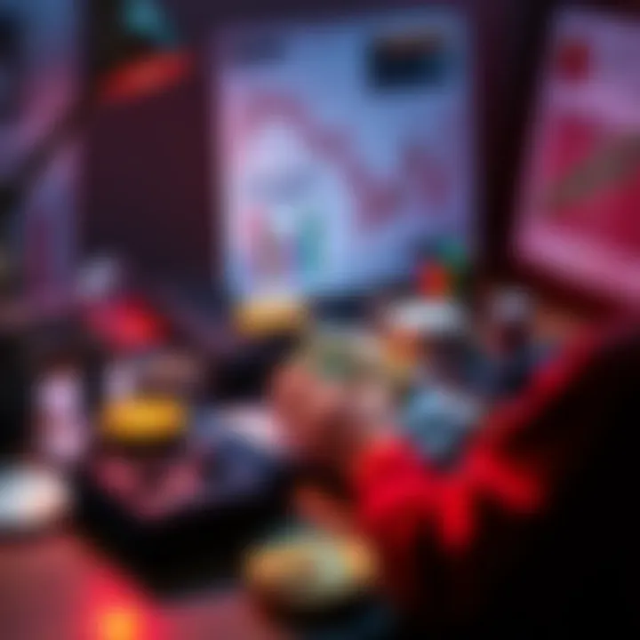 Managing Crypto Wallets Person organizing multiple cryptocurrency wallets on a desk with charts and coins