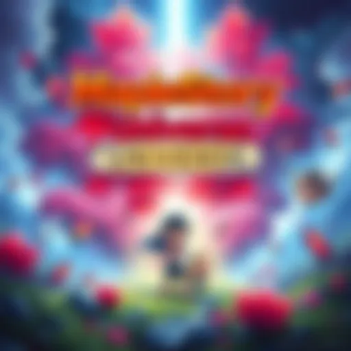 A colorful scene showcasing the MapleStory Universe title with characters in a vibrant fantasy world, incorporating elements of blockchain and NFTs in the background.