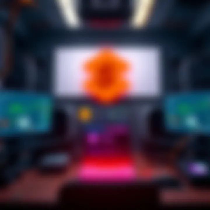 MARA Mining $Kas MARA's mining setup with $Kas logo displayed prominently, showcasing equipment and screens tracking mining activity.