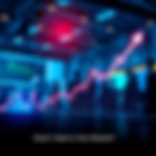 Graph showing upward trends with optimistic investors discussing in the background.