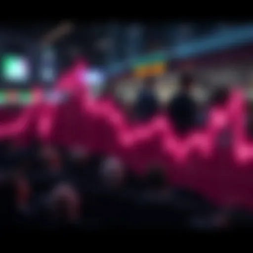 Graph showing a significant drop in market assets, with a worried crowd in the background