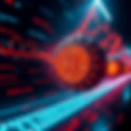 A visual representation of a large digital currency transfer on the Kaspa network, showcasing the speed and efficiency of a 1-second transaction of $KAS.