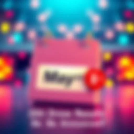 A calendar with the date May 1st highlighted, and a notification icon indicating results announcement