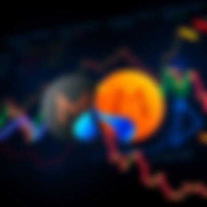 Graphic showing the Meta and Ripple logos combined, symbolizing potential acquisition rumors, with a financial background representing market impact.