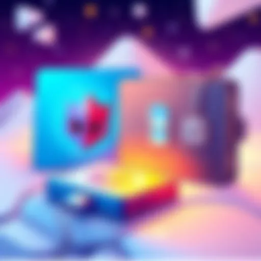 Illustration showing MetaMask logo alongside a secure cold wallet, highlighting the comparison between software and hardware storage solutions.