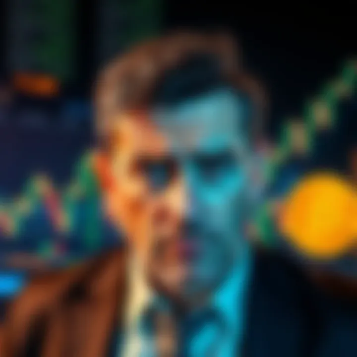 Michael Saylor looking concerned with Bitcoin charts in the background